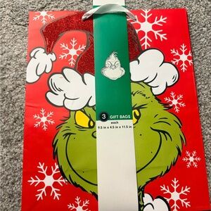 Grinch Christmas 3 Gift Bags